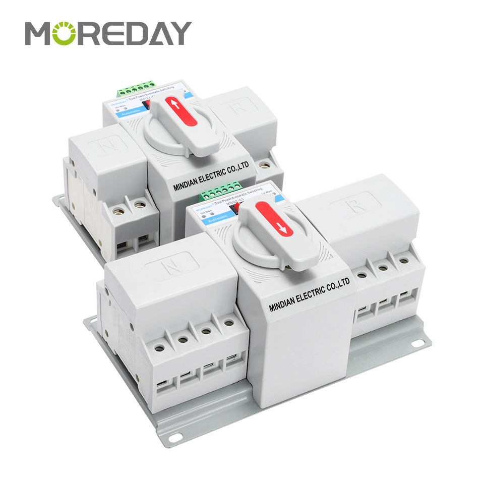 MOREDAY 63A Automatic generator 2P 3P 4P transfer switch controller Ats Dual Power changeover Switch