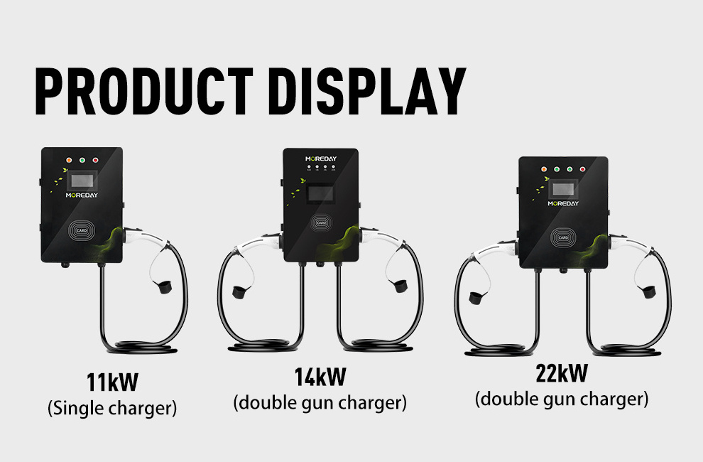 Factory Whosale  Ocpp1.6 14kw dual sockets New energy EV Charging vehicle parts and double gun charging station ev charger