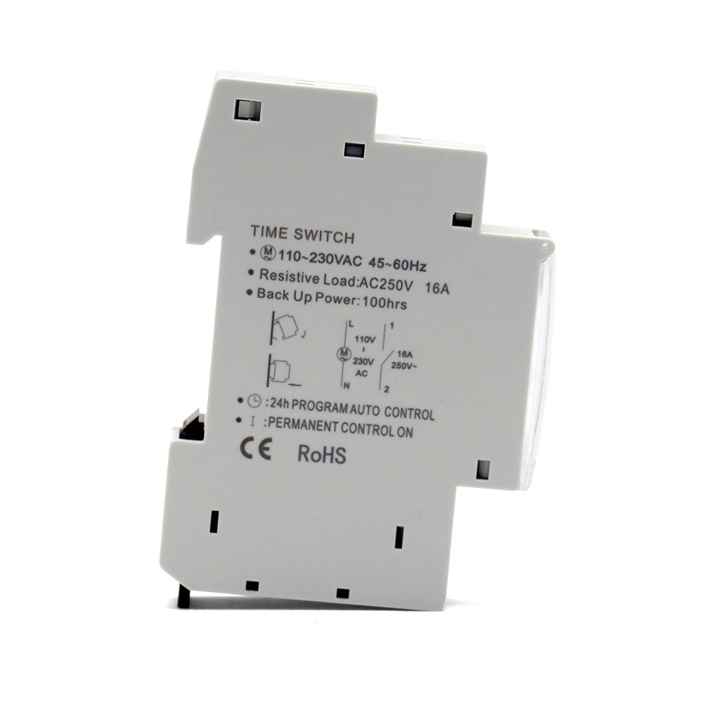 DIN Rail SUL180 Time Switch Mechanical Timer Switch 110v 220V DC AC daily weekly 24 Hours Programmable Timer 16A Time Switch