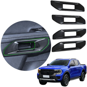 ABS Car Interior Sticker Inner Handle Insert Door Panel Cover Accessories Body Kits For Ford Ranger 2023