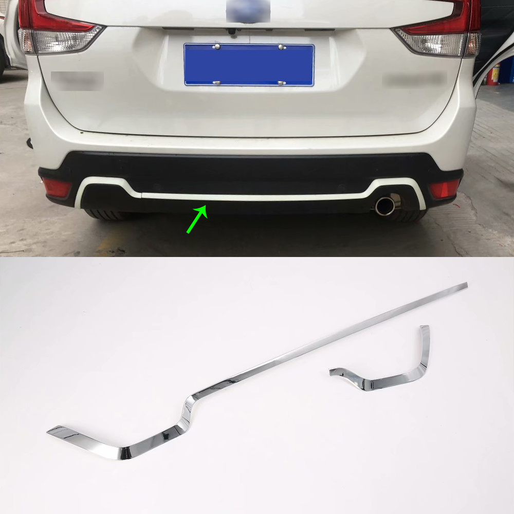 ABS Auto Parts Exterior Car Accessories Rear Bumper Molding Guard Bar Tail Gate Trims Body Kits For Subaru Forester 2019