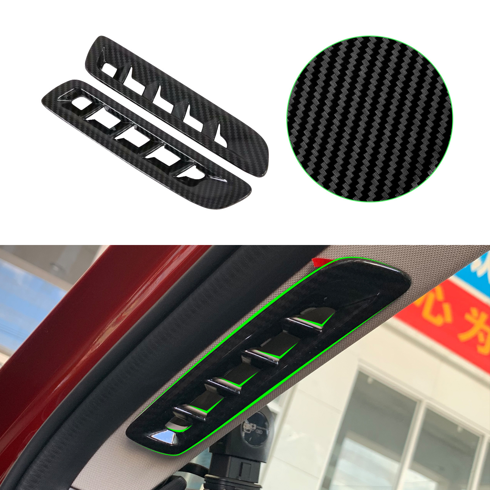 ABS Car Interior Accessories Front Up Upper Air Conditioning Vent Cover Outlet Trims Body Kits For Mazda 6 Atenza 2020