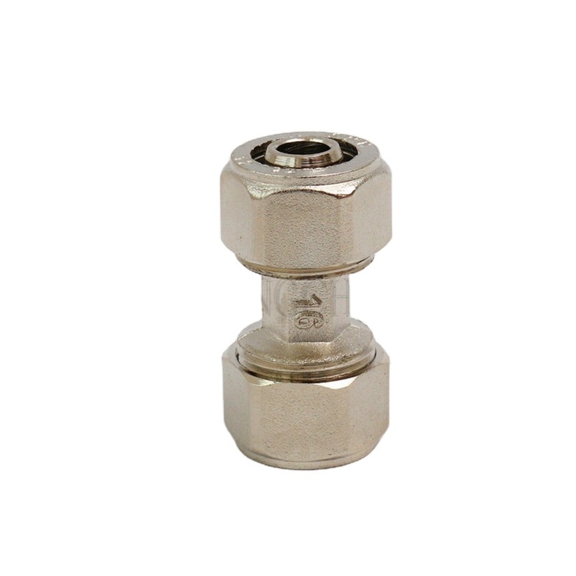 PEX Brass Equal Socket Water Supply Plumbing Material Adaptor Accessories Sanitary Coupling Pipe Fittings