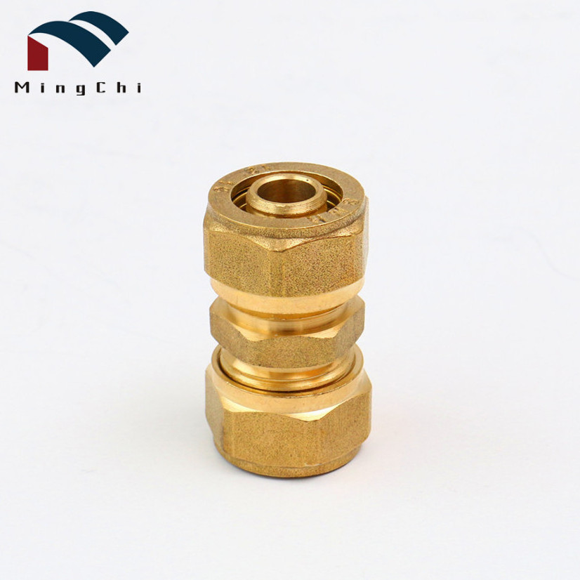 PEX Brass Equal Socket Water Supply Plumbing Material Adaptor Accessories Sanitary Coupling Pipe Fittings