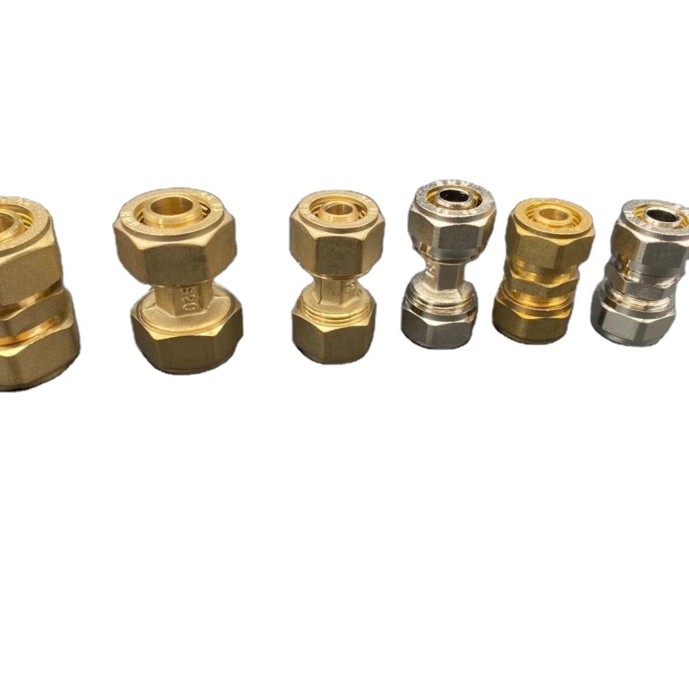 PEX Brass Equal Socket Water Supply Plumbing Material Adaptor Accessories Sanitary Coupling Pipe Fittings