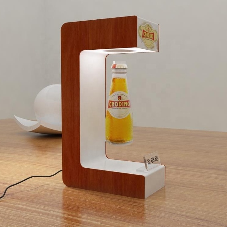 magnetic levitating floating display,led maglev bottle stand,acrylic bottle stand