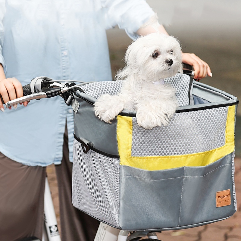 Expandable Foldable Soft-Sided Pet Dog Bike Basket