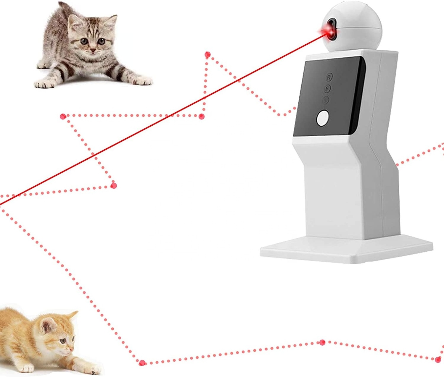 Automatic Random Moving Interactive Laser Cat Toy for Indoor Cats Kittens Dogs