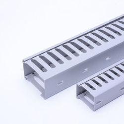 65X45mm Fire resistance Electrical PVC Grey Wiring Duct Slotted Plastic Cable Trunking