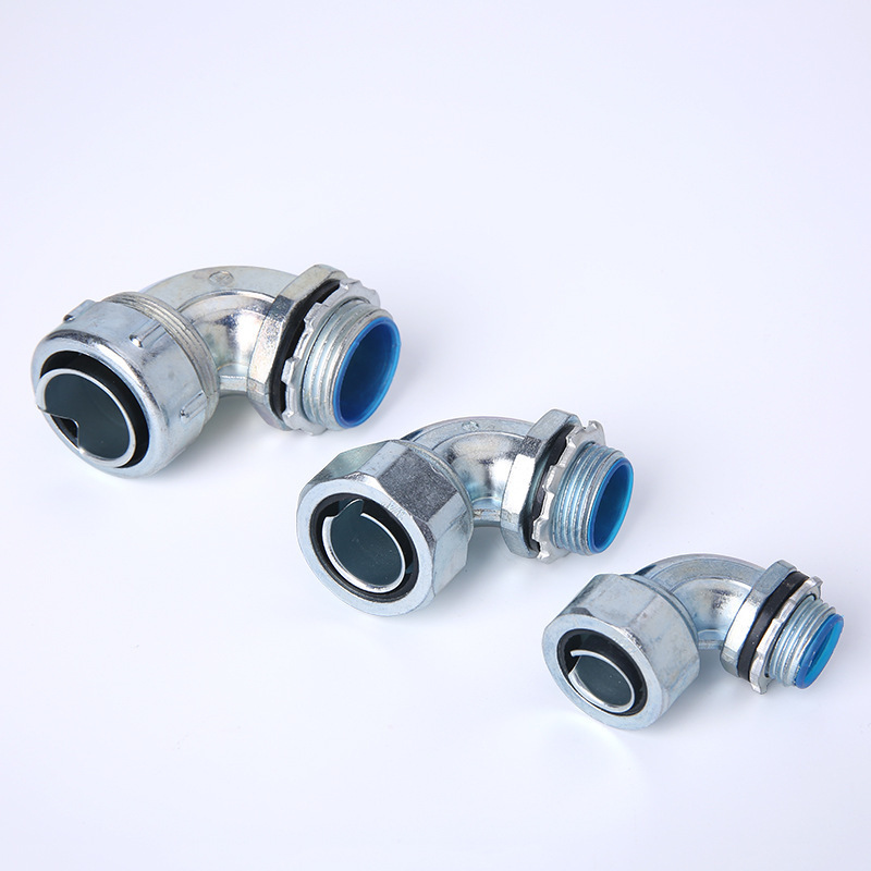 1/4 3/4 1/2  1 Inch male flexible metal conduit connectors 90 degree elbow