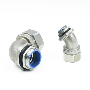 1/4 3/4 1/2  1 Inch male flexible metal conduit connectors 90 degree elbow