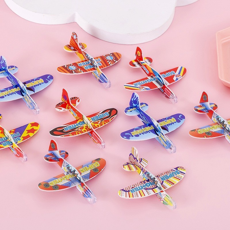 Hot Sale Stem Toy Outdoor Mini Flying Glider Individually Wrapped Flying Plane Toy Custom Foam Airplane Party Favors for Kids