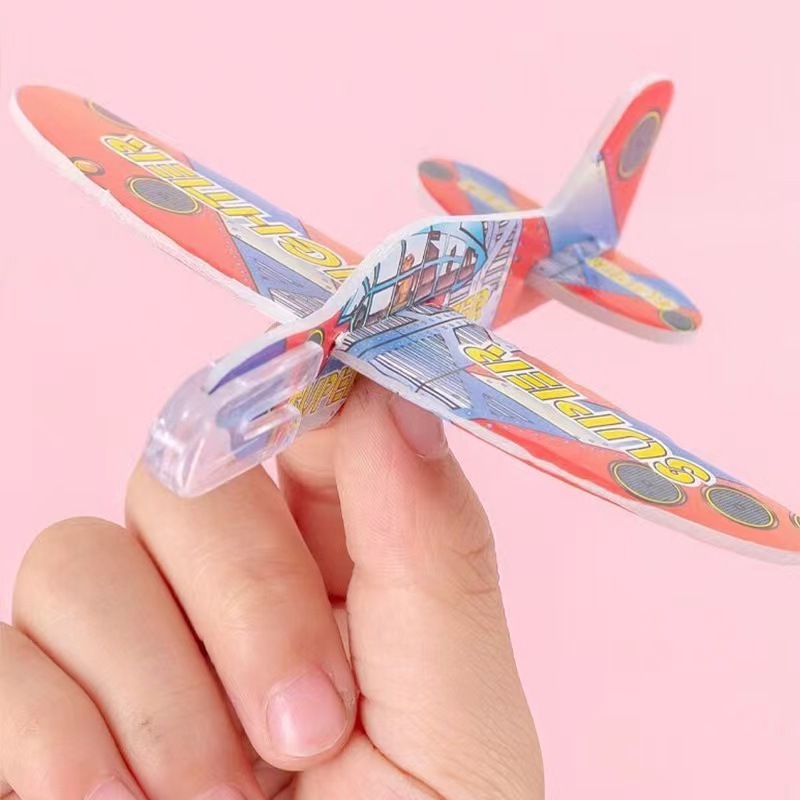 Hot Sale Stem Toy Outdoor Mini Flying Glider Individually Wrapped Flying Plane Toy Custom Foam Airplane Party Favors for Kids