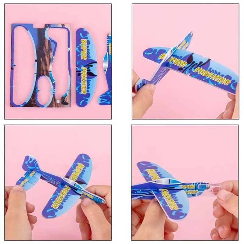 Hot Sale Stem Toy Outdoor Mini Flying Glider Individually Wrapped Flying Plane Toy Custom Foam Airplane Party Favors for Kids