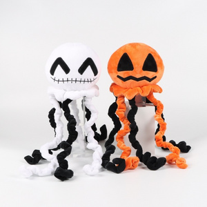 Factory Price Jellyfish Pumpkin Hanging Ghost Halloween Gift pumpkin Doll Prop Plush Toy