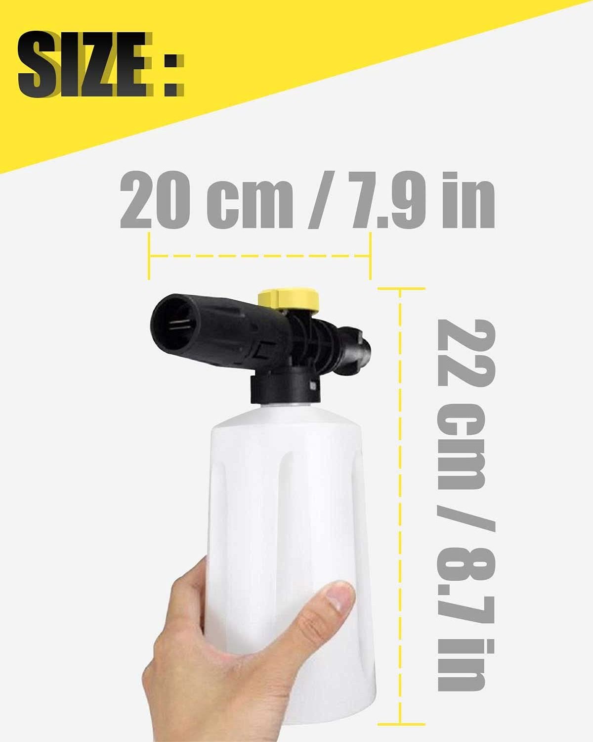 Hot Selling Snow Foam Lance 0.7 L Bottle, Adjustable Foam Cannon Soap Dispenser Nozzle Gun Adapter for K Series Pressure Washer