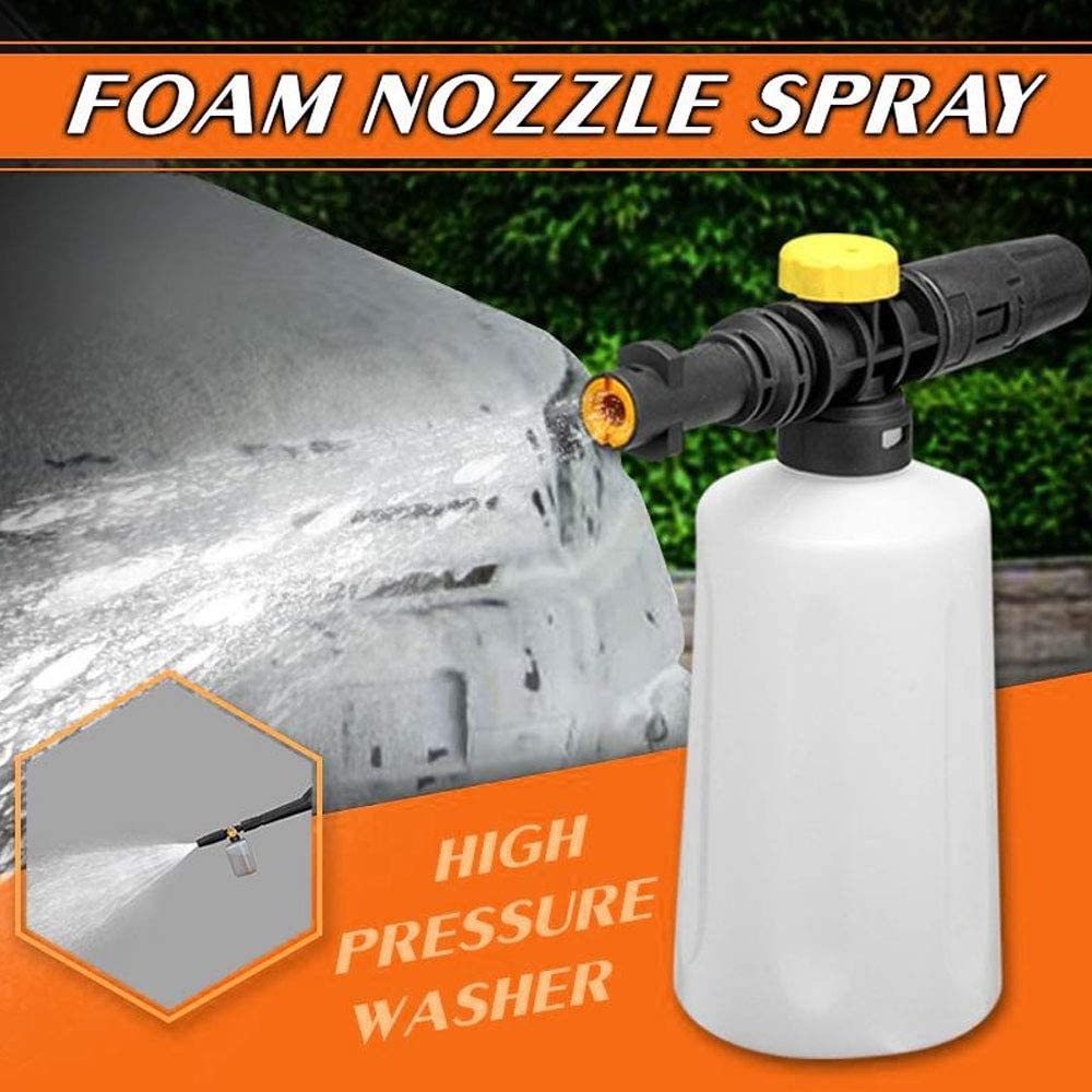 Snow Foam Lance Cannon Washer Soap Pressure Car Foamer Wash Adjustable Sprayer Jet Bottle Nozzle