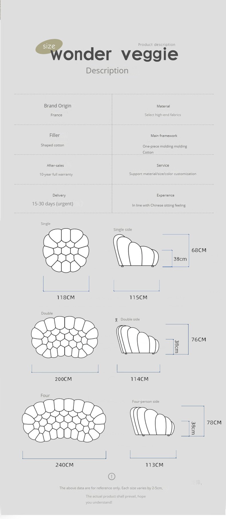 Modern simple fabric sofa designer model curved sofa pumpkin shaped living room furniture sofa