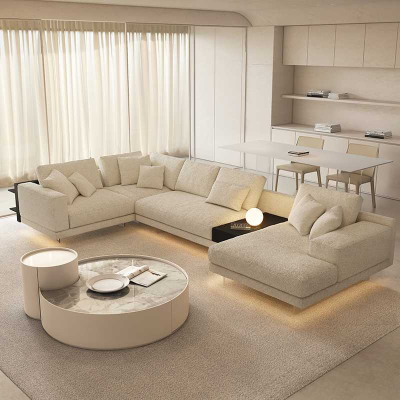 Modern Italian Corner Fabric Sectional Sofa Set Furniture Japanese Luxury Living Room Sofas