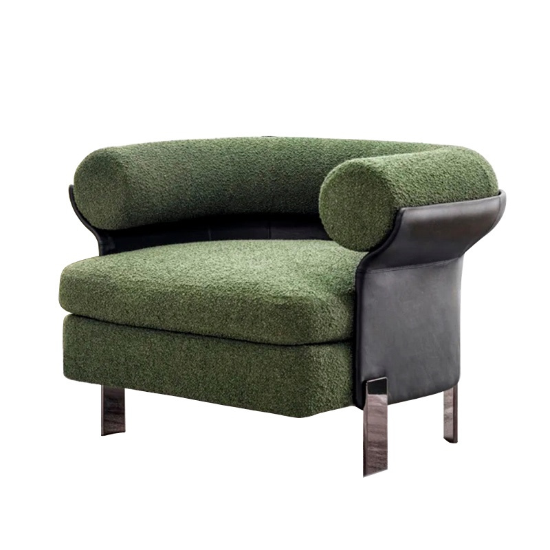 Modern Style Luxury Green Fabric Velvet Living room Soft Comfortable Leisure Chair