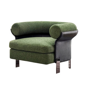 Modern Style Luxury Green Fabric Velvet Living room Soft Comfortable Leisure Chair