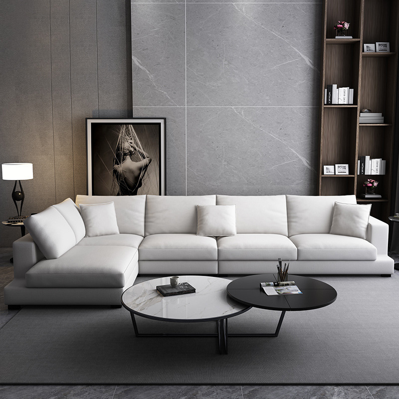 Modern Microfiber Fabric Sofa set furniture Full Removable Corner Combination Living Room Sofas