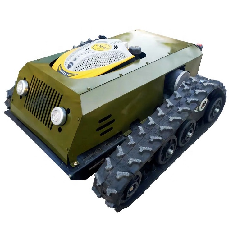 High Quality and cheap Automatic Mini Crawler Lawn Mower Gasoline /diesel Remote Control Robot Grass Cutter Machine