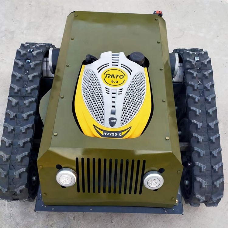 High Quality and cheap Automatic Mini Crawler Lawn Mower Gasoline /diesel Remote Control Robot Grass Cutter Machine