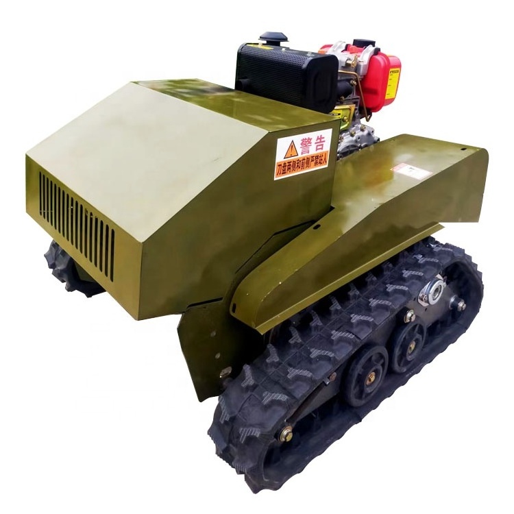 High Quality and cheap Automatic Mini Crawler Lawn Mower Gasoline /diesel Remote Control Robot Grass Cutter Machine