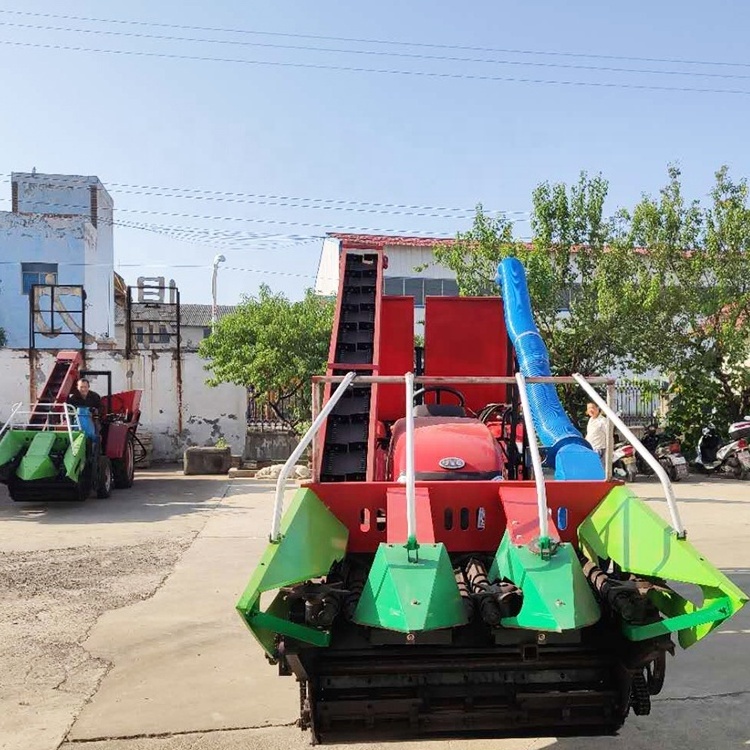 Tractor mount 2 rows 3 rows Mini sweet corn harvester with peeling Self-propelled combine corn harvester corn picker for sale