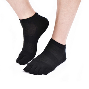 MIRISI Men mesh breathable sports casual cotton five finger ankle athletic toe socks