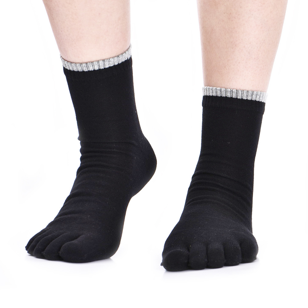 Elite Wholesale Coffee Cotton Ankle finger Socks compression five finger toe socks