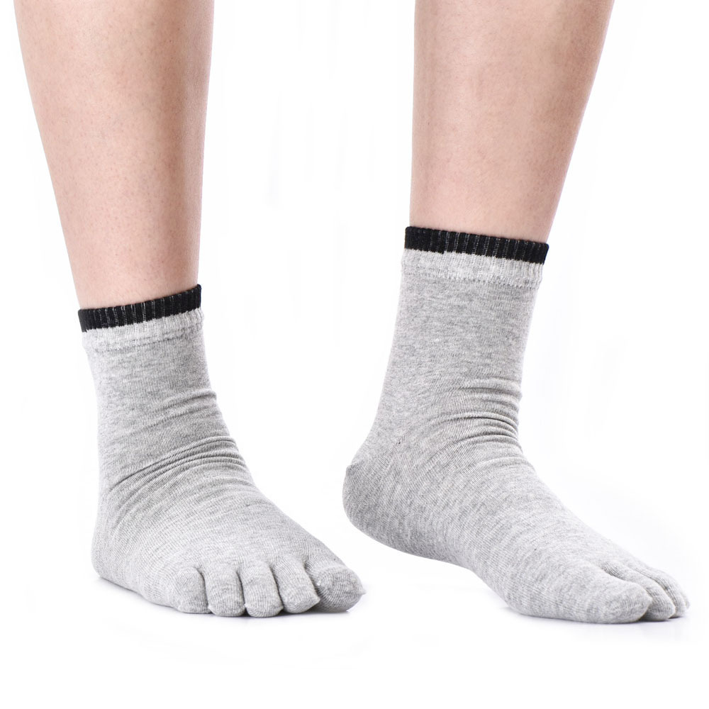 Elite Wholesale Coffee Cotton Ankle finger Socks compression five finger toe socks