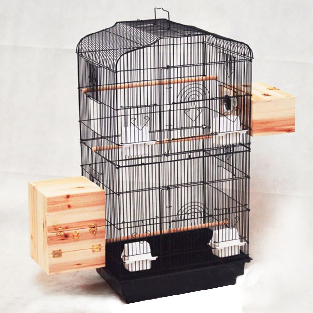 Misam Wholesale Cheap White Steel Wire Fancy Breeding Large Bird Cage With Stand