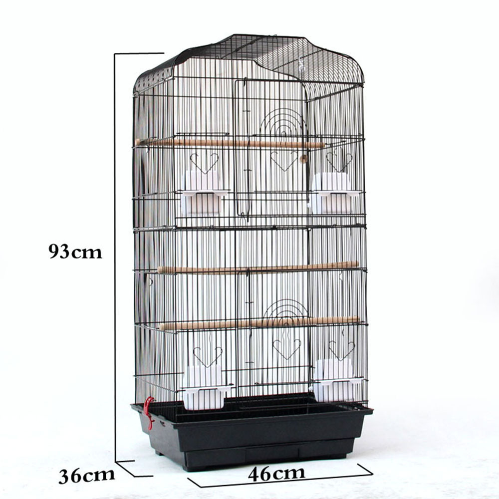 Misam Wholesale Cheap White Steel Wire Fancy Breeding Large Bird Cage With Stand