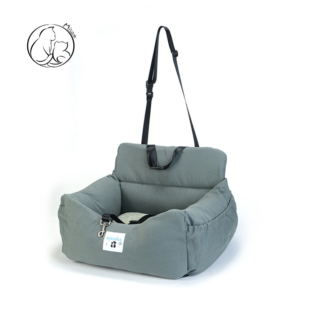 Misam Wholesale High Quality Manufacturers Travel Easy Clean Portable Safe Square Pet Car Seat Bed For Dogs