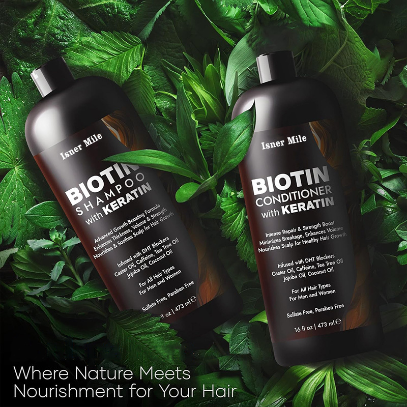 Biotin Shampoo and Conditioner Set Keratin Anti-Thinning Repair Soothes Scalp DHT Blockers hair regrowth hair loss treatment