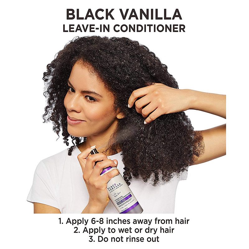 Vanilla Moisture Shine Leave In Conditioner spray For Curly Dry Dull Hair