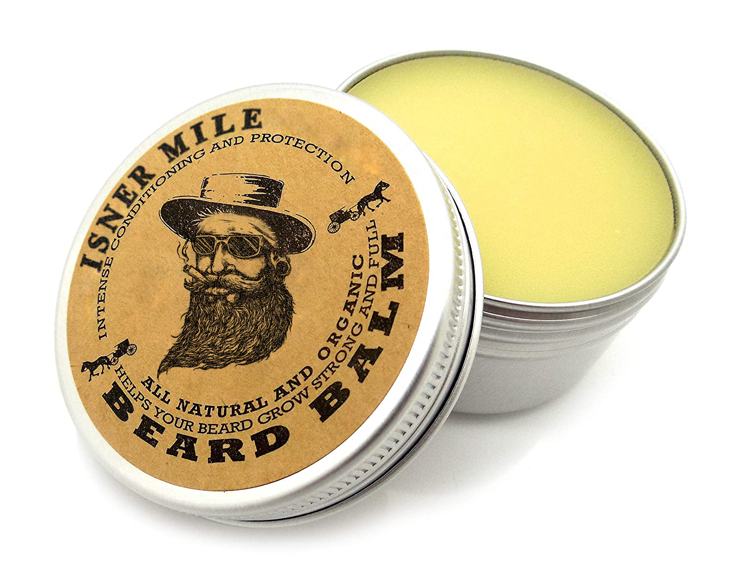 OEM/ODM Private label Natural Beard Balm  Styles, Strengthens & Softens Beards & Mustaches Leave in Conditioner Wax for Men