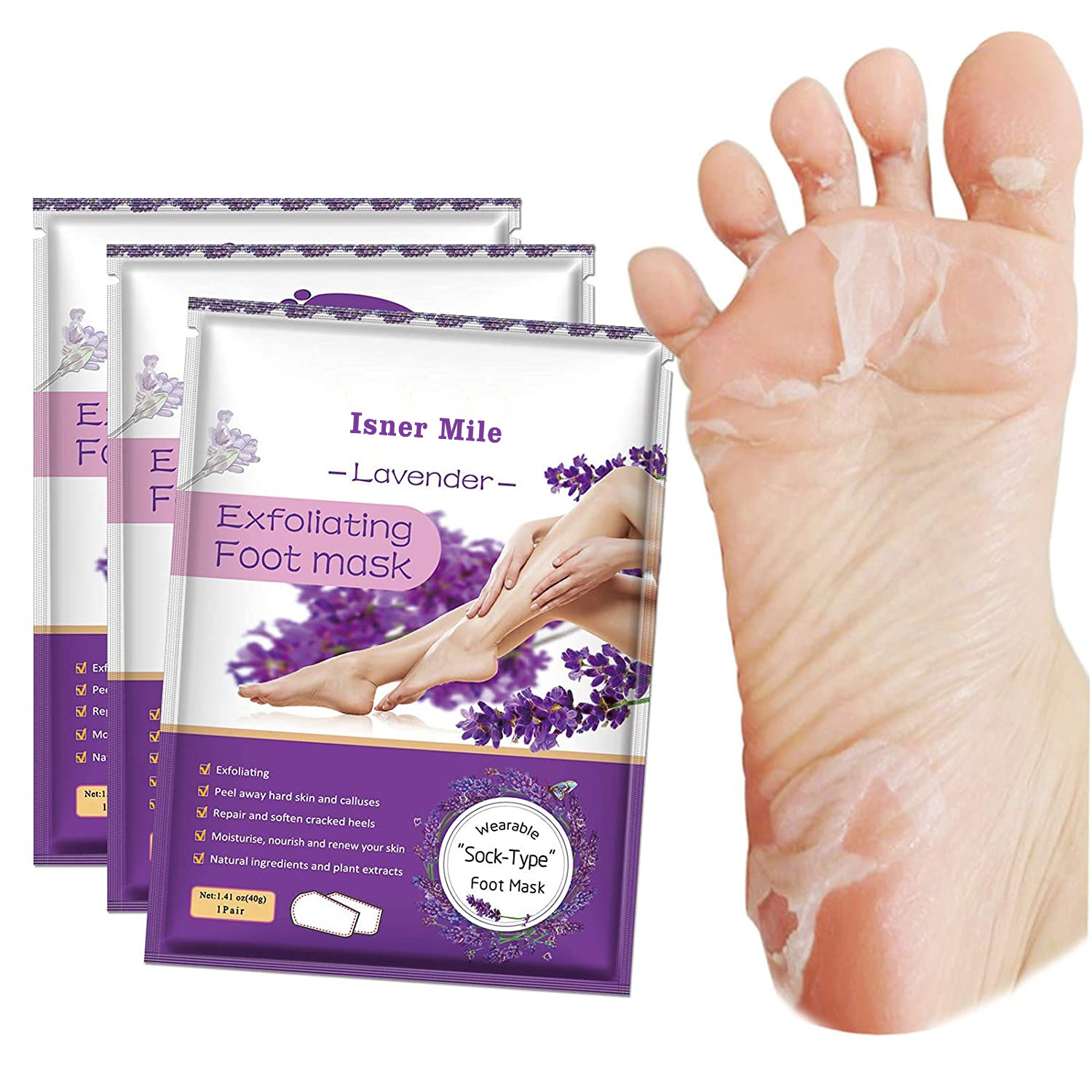 Lavender Exfoliating Calluses Dead Skin Callus Remover Foot Peel Mask