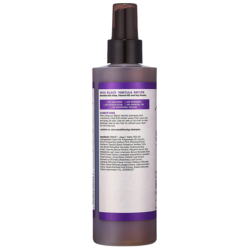 Vanilla Moisture Shine Leave In Conditioner spray For Curly Dry Dull Hair