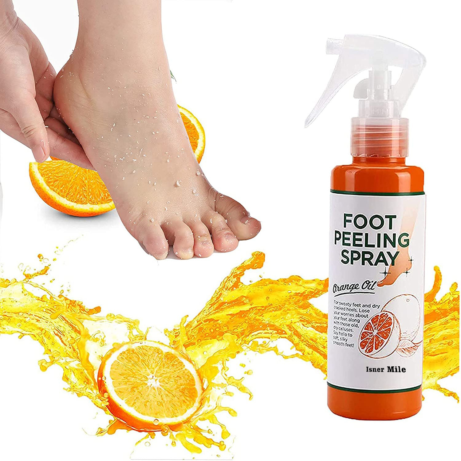 Remove Dead Skin Private Label Foot Moisturizing Hydrating Nourish Peel Orange Oil Foot Peeling Spray