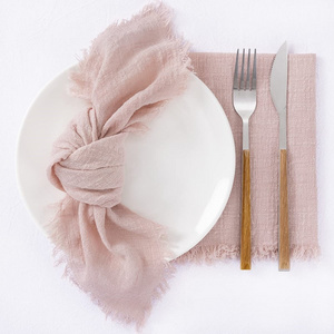 Dusty Rose Napkin Bulk Vintage Handmade Cotton Linen Cloth Tissue Napkins Wedding Retro Cheesecloth Rustic Table D