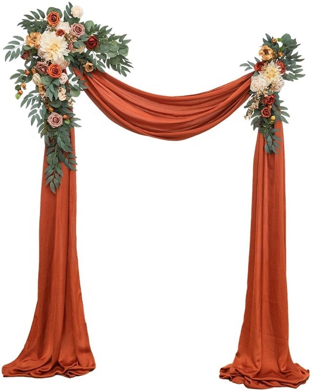 A-031 Hot Sale Sunset Terracotta Artificial  Arch Flower Arrangement Sets for Wedding Ceremony Floral Arch Wedding Decoration