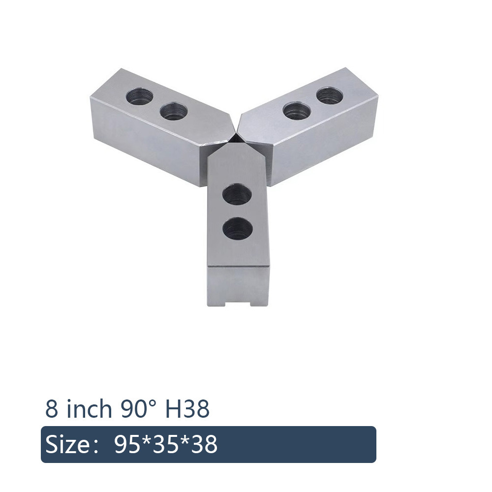 Standard 8 Inch Hydraulic Jaw for Oil Pressure Lathe Chuck Steel Soft 3 Jaw 3pcs/set CNC Machine