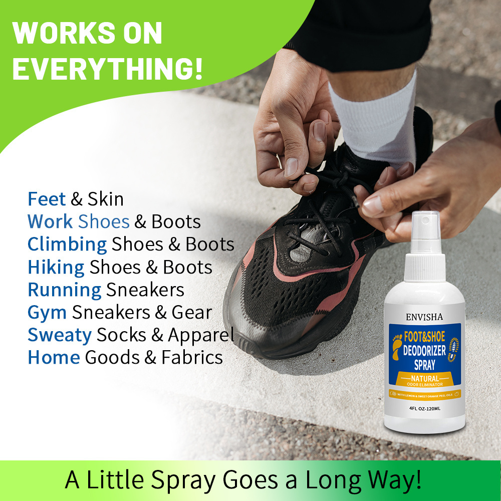 Vegan Lemon Cooling Odor Neutralizing Shoe Deodorizer Foot Spray And Shoe Odor Eliminator For Men And Women