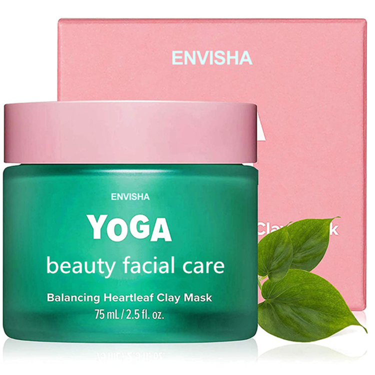 Envisha oem wholesale moroccan kaolin mud clay mask private label detox brightening green clay mask