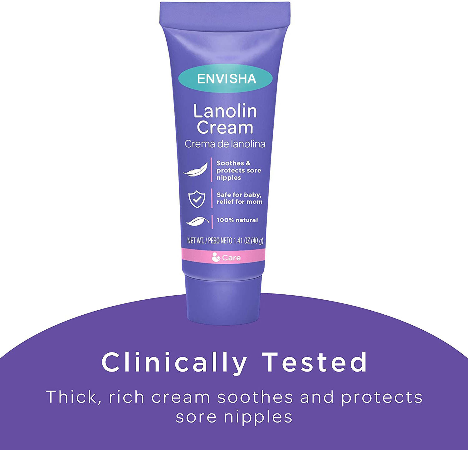 Lowest price Envisha private label best organic moisturising nipple cream for breastfeeding