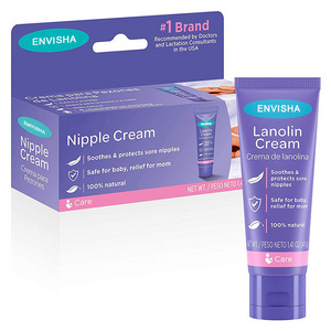 Lowest price Envisha private label best organic moisturising nipple cream for breastfeeding