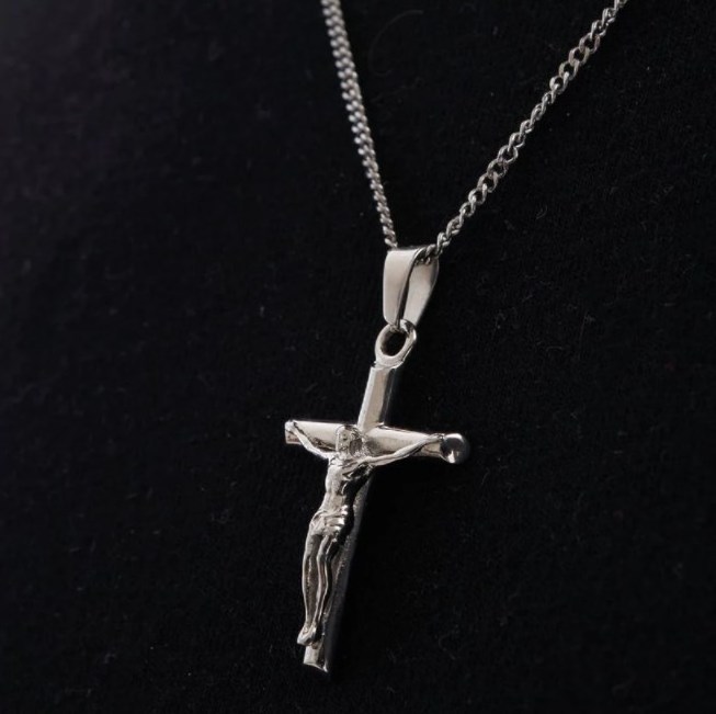 High Quality Stainless Steel Jesus Pendant Men 18k Gold Plated Crucifix Necklace